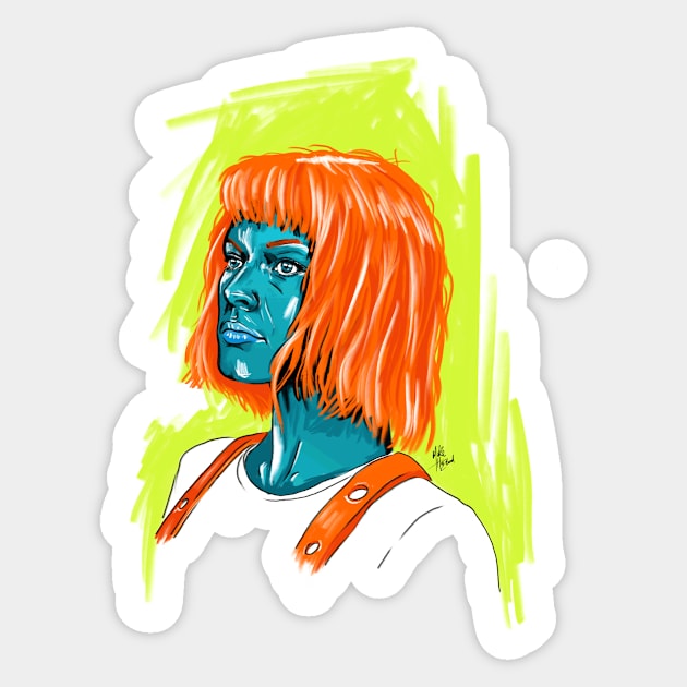 Leeloo Sticker by MikeHazard